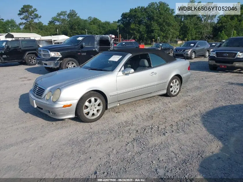 2000 Mercedes-Benz Clk 320 VIN: WDBLK65G6YT052046 Lot: 42577958