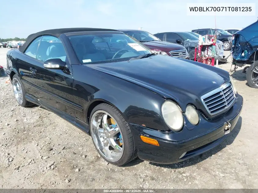 2001 Mercedes-Benz Clk 430 VIN: WDBLK70G71T081235 Lot: 42465000