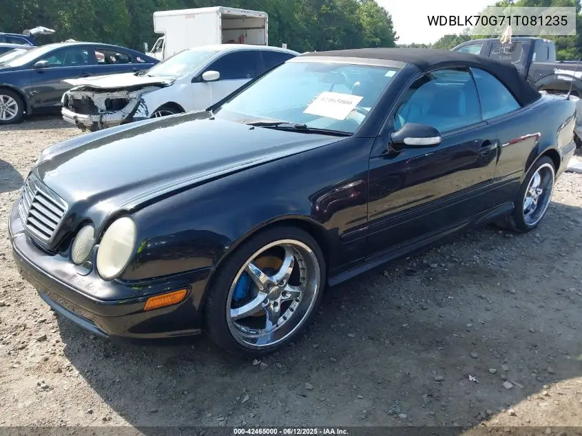 2001 Mercedes-Benz Clk 430 VIN: WDBLK70G71T081235 Lot: 42465000
