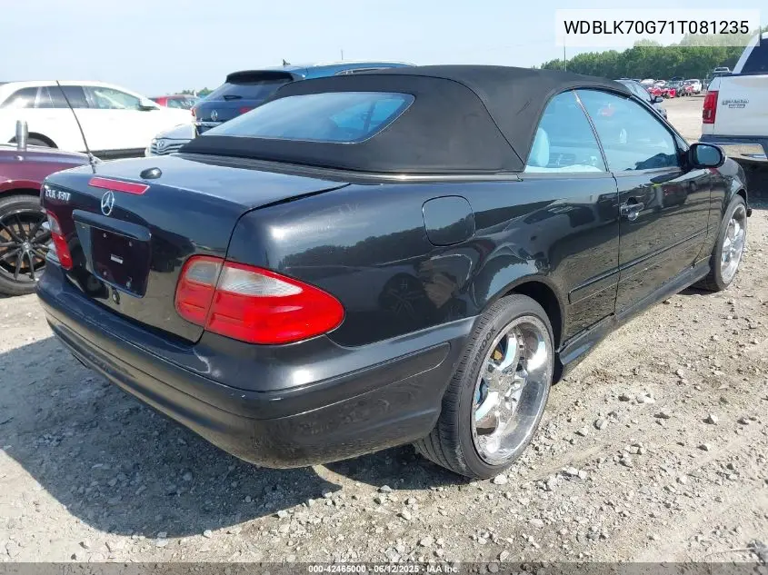 2001 Mercedes-Benz Clk 430 VIN: WDBLK70G71T081235 Lot: 42465000