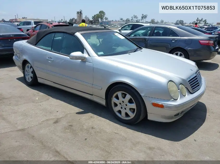 2001 Mercedes-Benz Clk 320 VIN: WDBLK65GX1T075853 Lot: 42583890