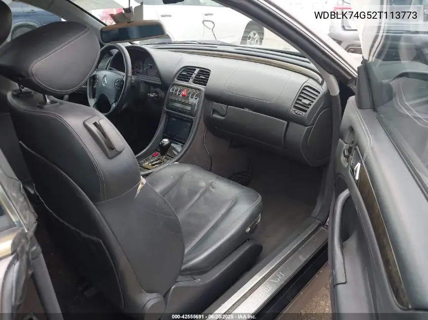 2002 Mercedes-Benz Clk 55 Amg VIN: WDBLK74G52T113773 Lot: 42555691