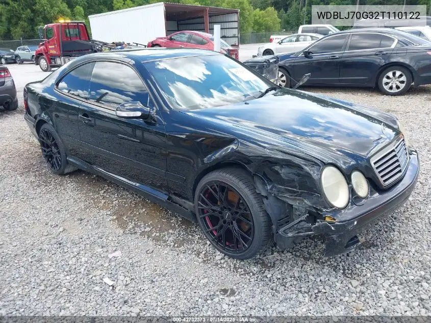 2002 Mercedes-Benz Clk 430 VIN: WDBLJ70G32T110122 Lot: 42732373