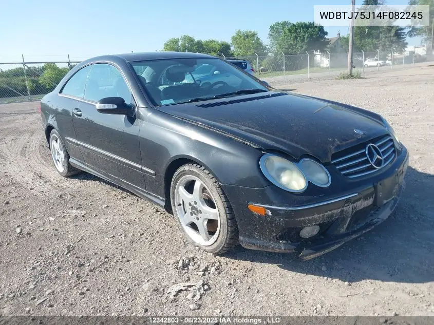 2004 Mercedes-Benz Clk 500 VIN: WDBTJ75J14F082245 Lot: 12342803