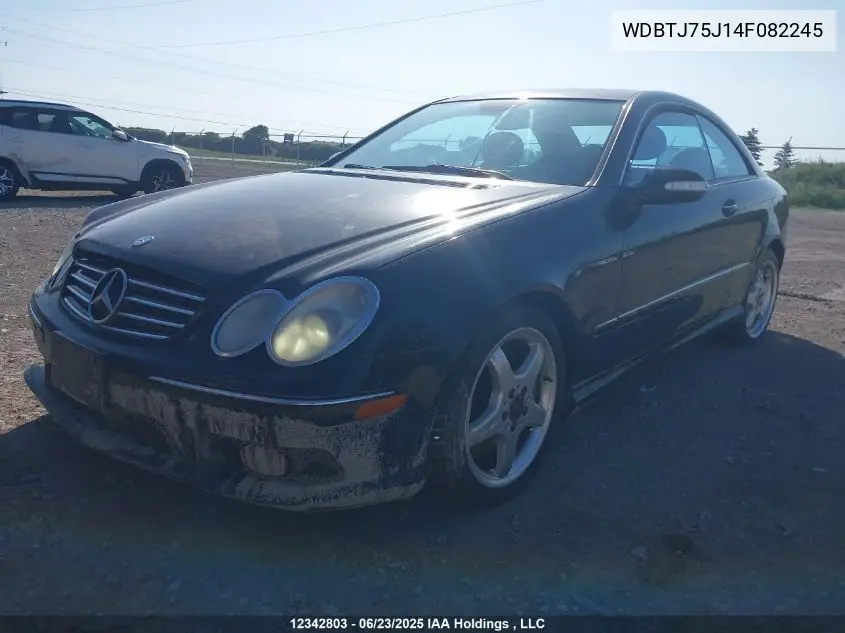 2004 Mercedes-Benz Clk 500 VIN: WDBTJ75J14F082245 Lot: 12342803