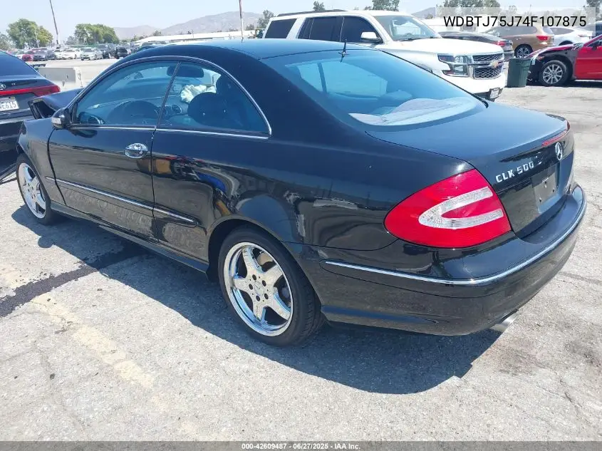 2004 Mercedes-Benz Clk 500 500 VIN: WDBTJ75J74F107875 Lot: 42609487