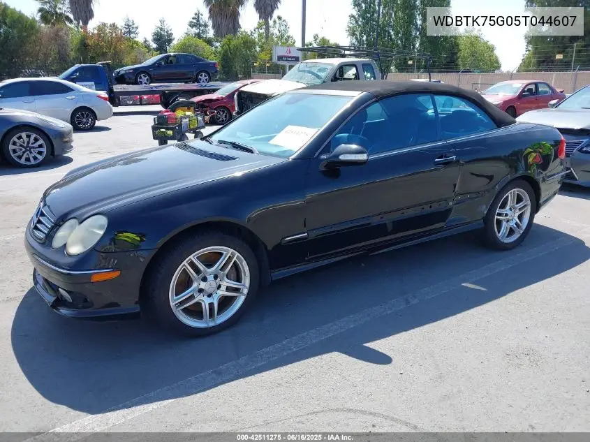 2005 Mercedes-Benz Clk 500 VIN: WDBTK75G05T044607 Lot: 42511275