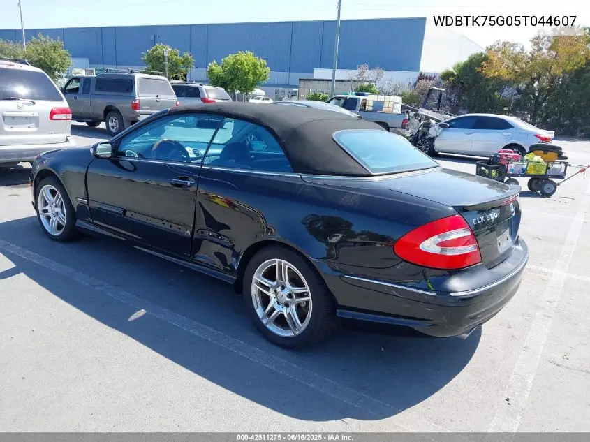 2005 Mercedes-Benz Clk 500 VIN: WDBTK75G05T044607 Lot: 42511275