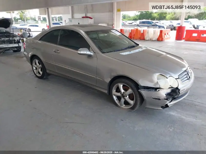 2005 Mercedes-Benz Clk 320 VIN: WDBTJ65J85F145093 Lot: 42580482