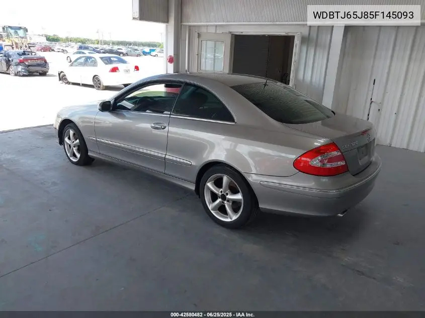 2005 Mercedes-Benz Clk 320 VIN: WDBTJ65J85F145093 Lot: 42580482