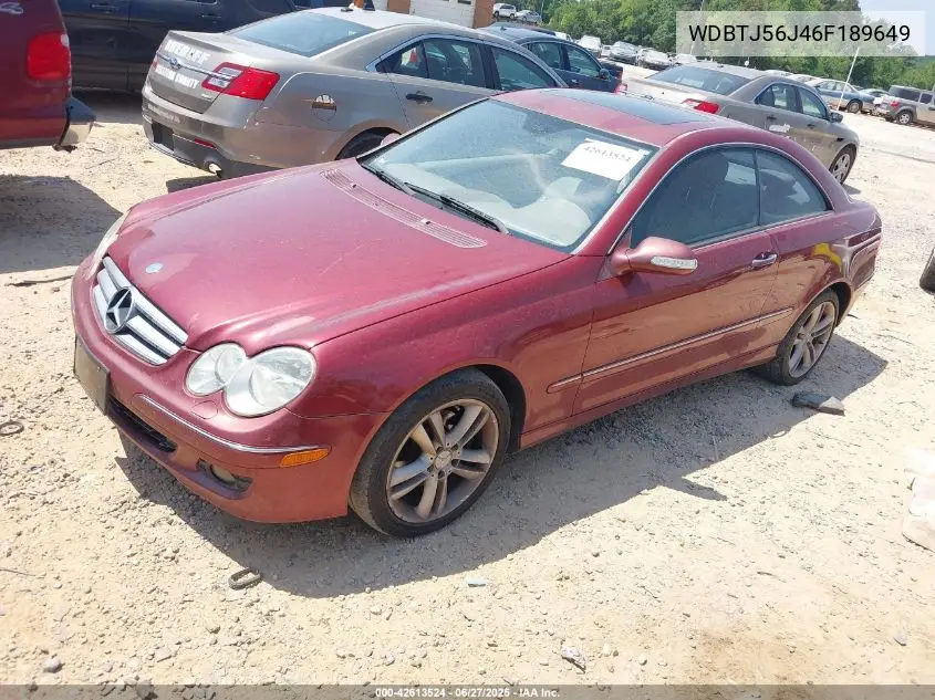 2006 Mercedes-Benz Clk 350 VIN: WDBTJ56J46F189649 Lot: 42613524