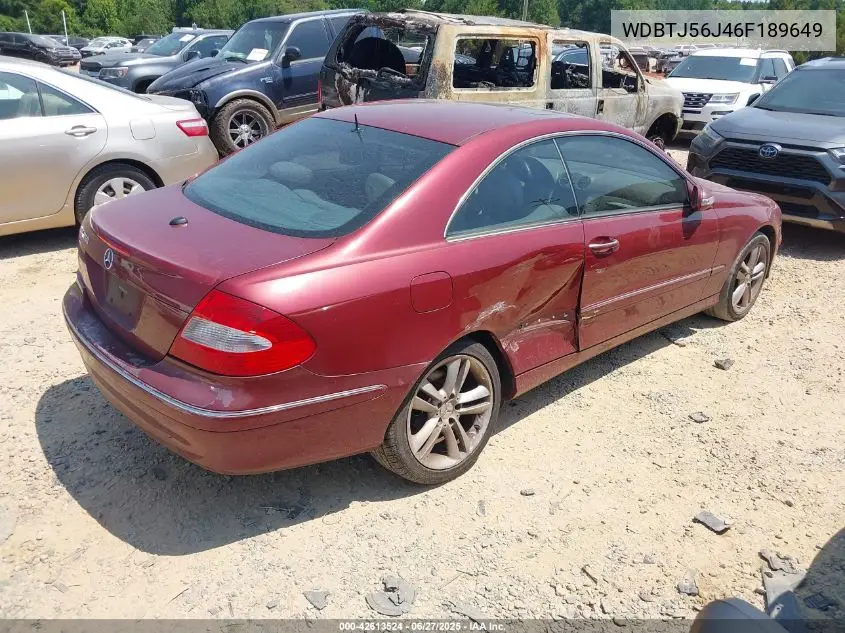 2006 Mercedes-Benz Clk 350 VIN: WDBTJ56J46F189649 Lot: 42613524