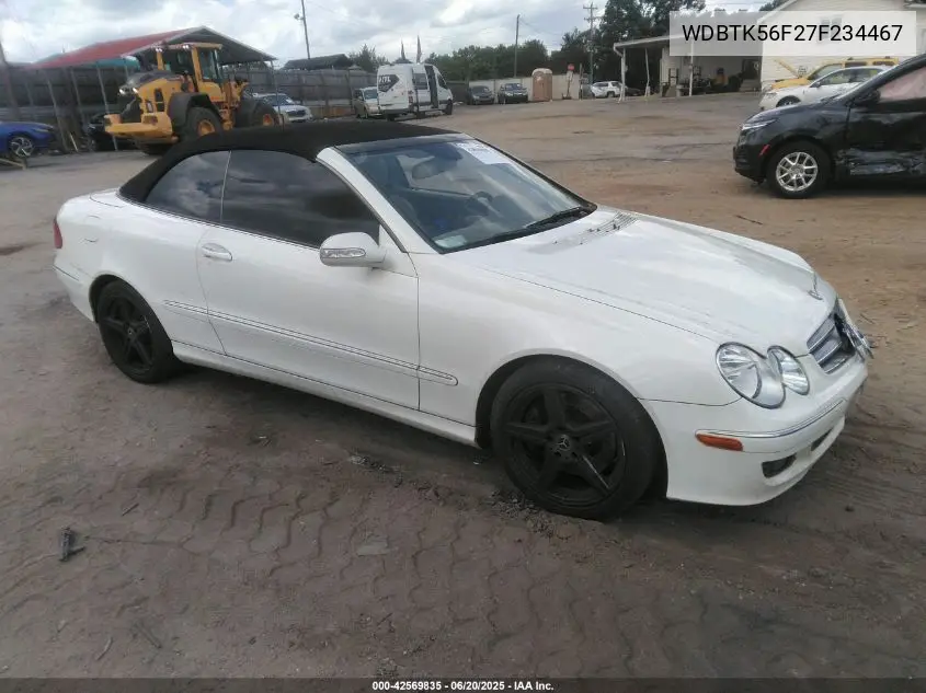 2007 Mercedes-Benz Clk 350 VIN: WDBTK56F27F234467 Lot: 42569835