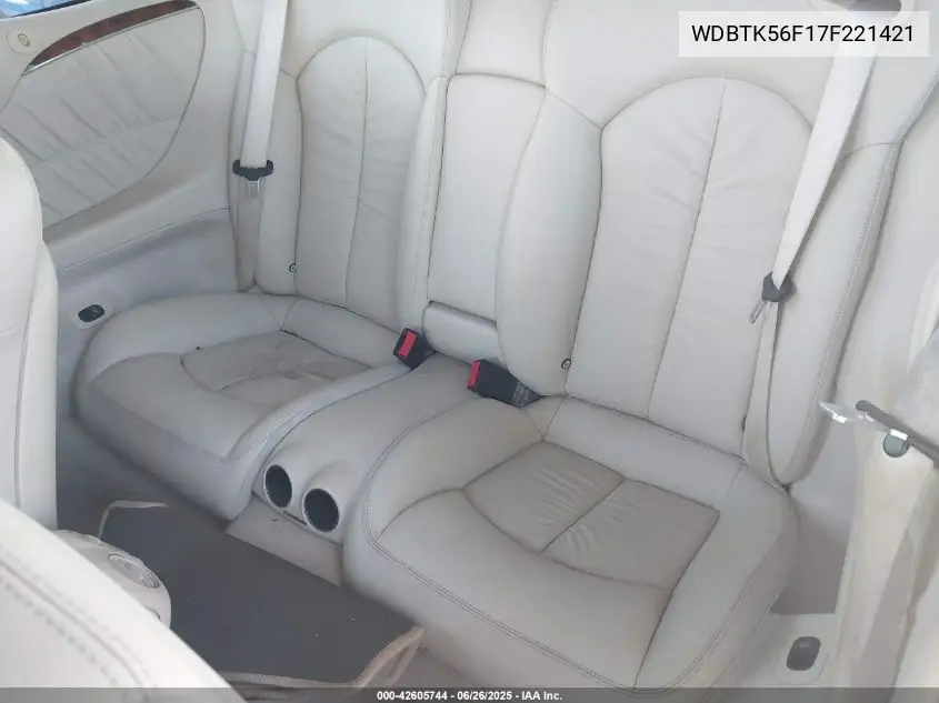2007 Mercedes-Benz Clk 350 VIN: WDBTK56F17F221421 Lot: 42605744