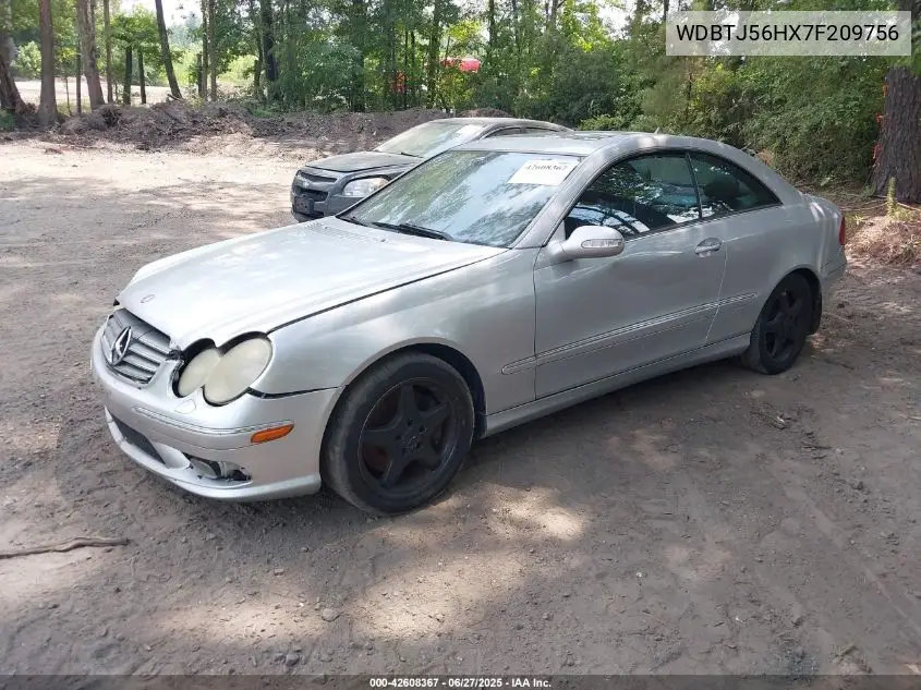 2007 Mercedes-Benz Clk 350 VIN: WDBTJ56HX7F209756 Lot: 42608367