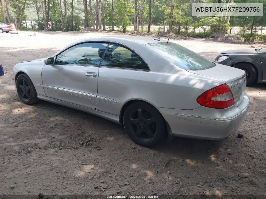 2007 Mercedes-Benz Clk 350 VIN: WDBTJ56HX7F209756 Lot: 42608367