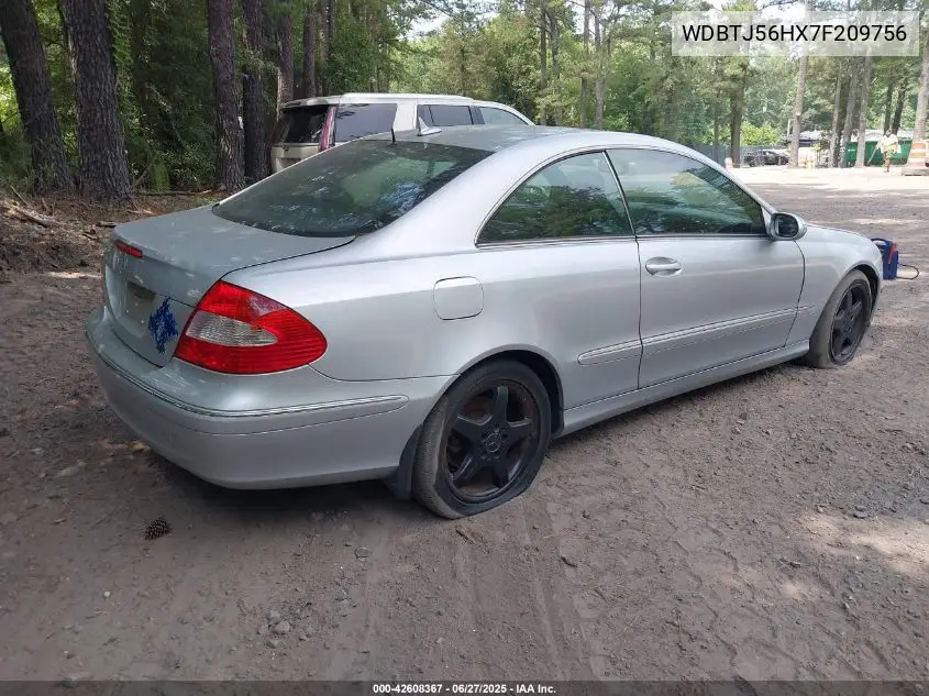 2007 Mercedes-Benz Clk 350 VIN: WDBTJ56HX7F209756 Lot: 42608367