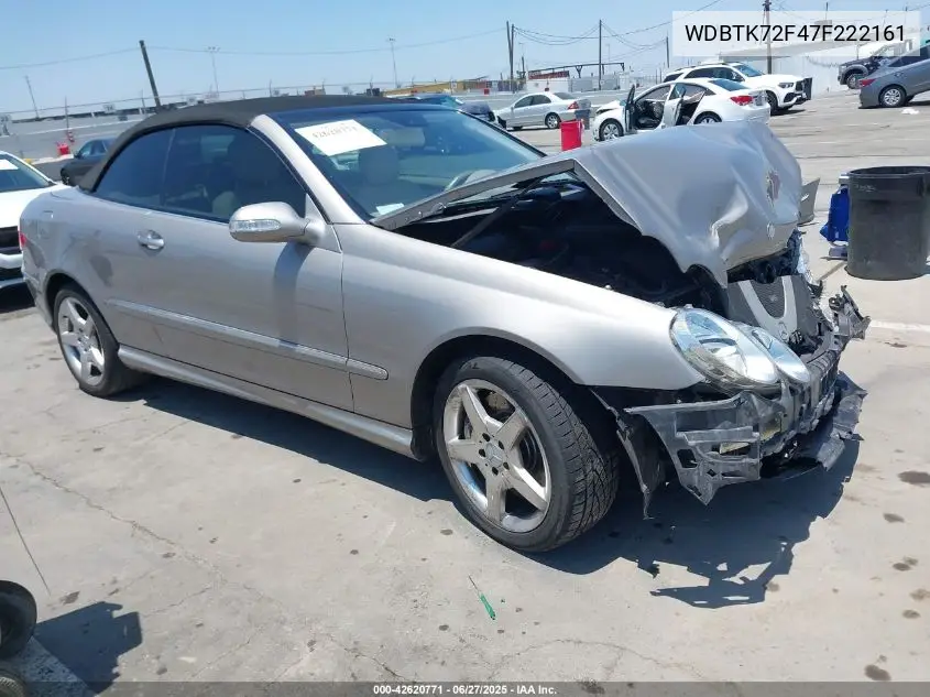 2007 Mercedes-Benz Clk 550 VIN: WDBTK72F47F222161 Lot: 42620771