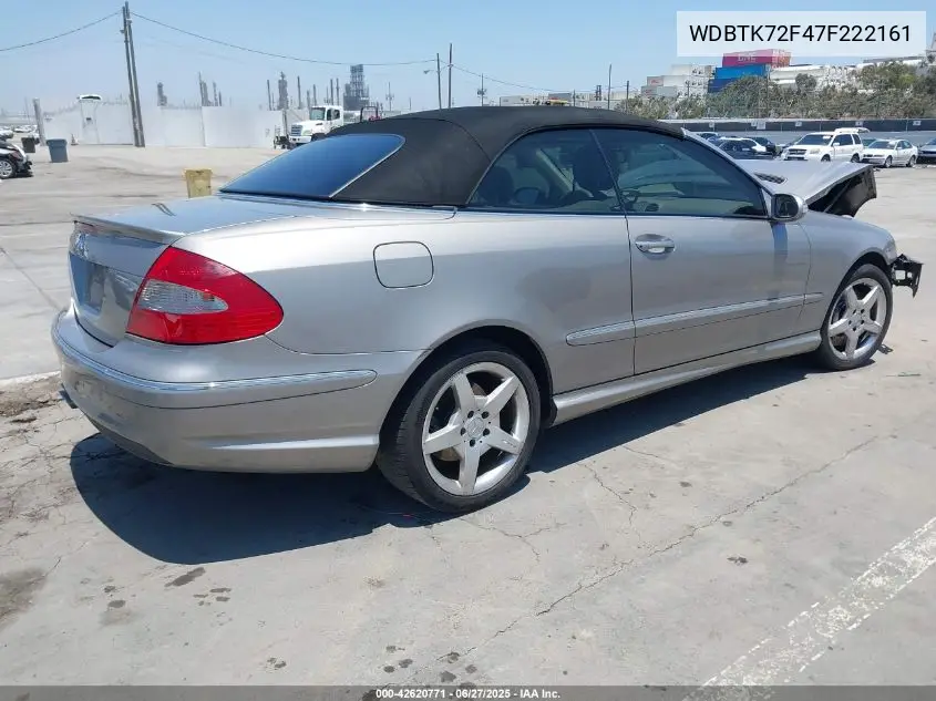2007 Mercedes-Benz Clk 550 VIN: WDBTK72F47F222161 Lot: 42620771