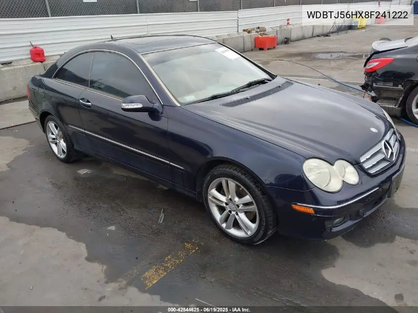 2008 Mercedes-Benz Clk 350 VIN: WDBTJ56HX8F241222 Lot: 42544625