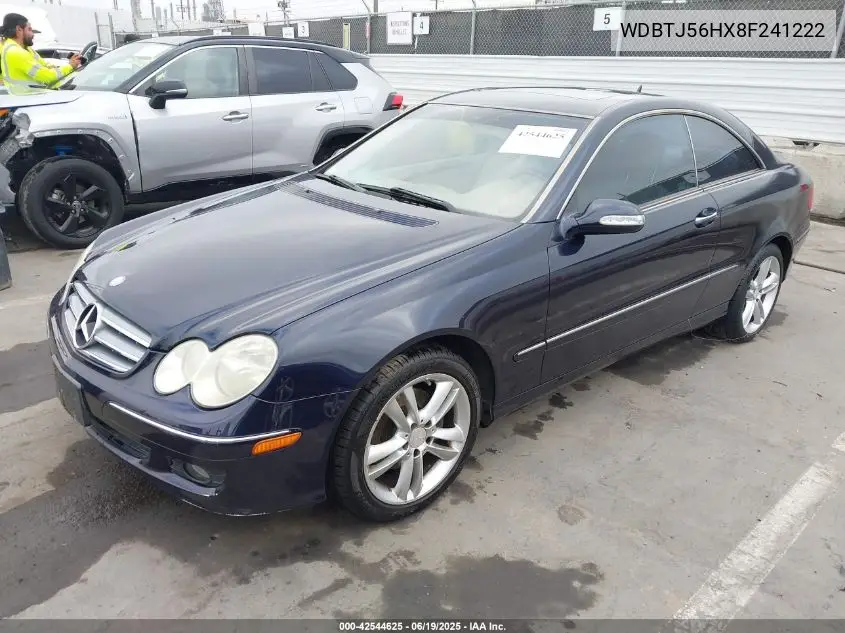 2008 Mercedes-Benz Clk 350 VIN: WDBTJ56HX8F241222 Lot: 42544625