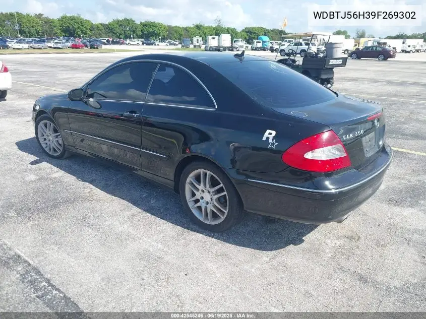 2009 Mercedes-Benz Clk 350 VIN: WDBTJ56H39F269302 Lot: 42545246