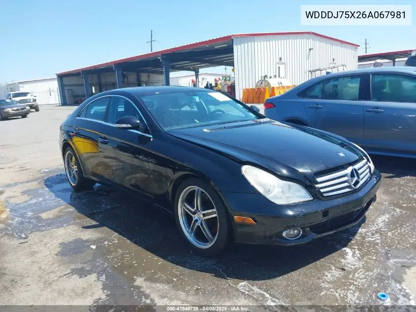 2006 Mercedes-Benz Cls 500 VIN: WDDDJ75X26A067981 Lot: 41946739