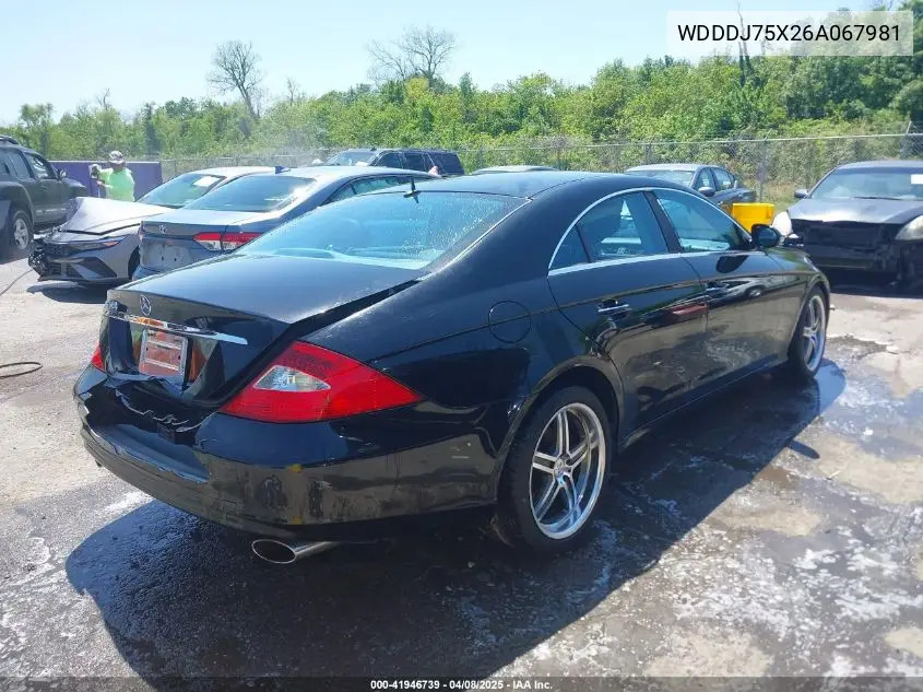 2006 Mercedes-Benz Cls 500 VIN: WDDDJ75X26A067981 Lot: 41946739