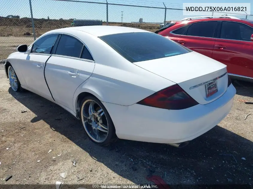 2006 Mercedes-Benz Cls 500 VIN: WDDDJ75X06A016821 Lot: 42046389