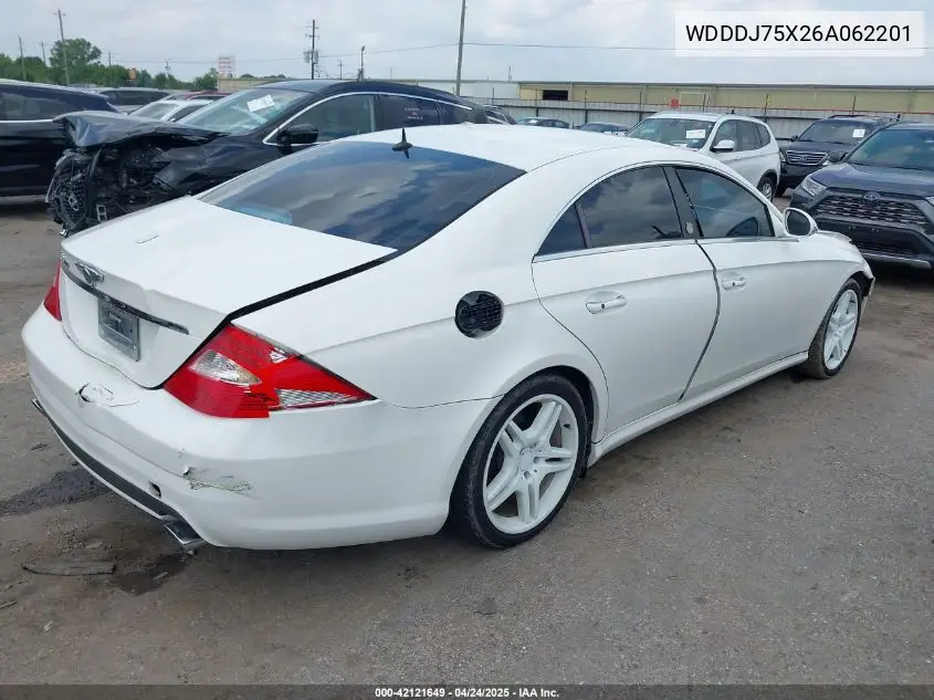 2006 Mercedes-Benz Cls 500 VIN: WDDDJ75X26A062201 Lot: 42121649