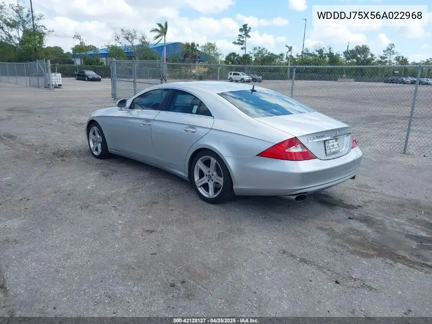 2006 Mercedes-Benz Cls 500 VIN: WDDDJ75X56A022968 Lot: 42128127