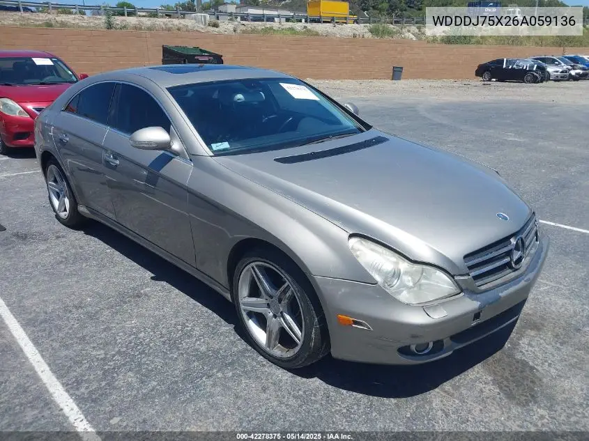 2006 Mercedes-Benz Cls 500 VIN: WDDDJ75X26A059136 Lot: 42278375