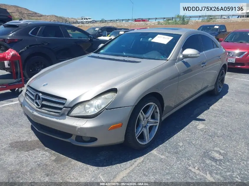 2006 Mercedes-Benz Cls 500 VIN: WDDDJ75X26A059136 Lot: 42278375