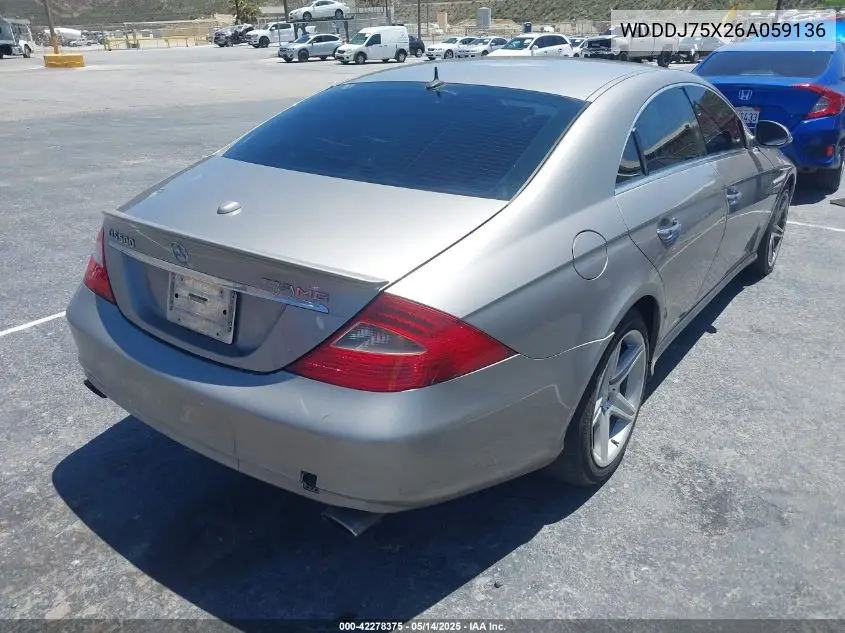 2006 Mercedes-Benz Cls 500 VIN: WDDDJ75X26A059136 Lot: 42278375