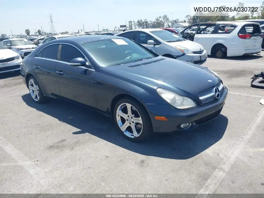 2006 Mercedes-Benz Cls 500 VIN: WDDDJ75X26A030722 Lot: 42324008