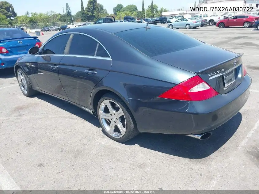 2006 Mercedes-Benz Cls 500 VIN: WDDDJ75X26A030722 Lot: 42324008