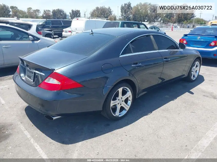 2006 Mercedes-Benz Cls 500 VIN: WDDDJ75X26A030722 Lot: 42324008