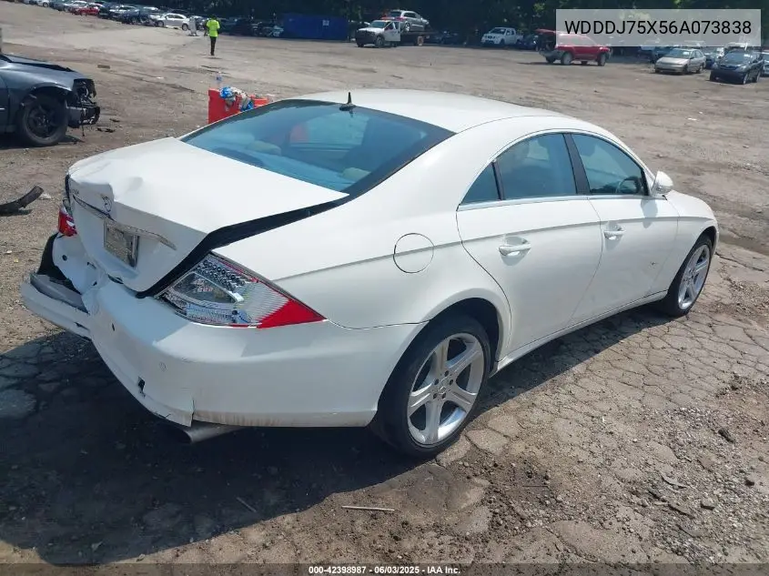 2006 Mercedes-Benz Cls 500 VIN: WDDDJ75X56A073838 Lot: 42398987