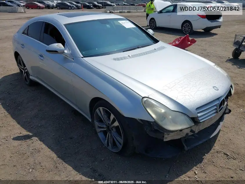 2006 Mercedes-Benz Cls 500 VIN: WDDDJ75X06A021842 Lot: 42473311