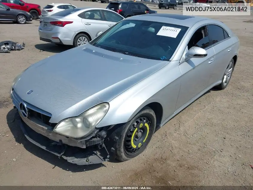 2006 Mercedes-Benz Cls 500 VIN: WDDDJ75X06A021842 Lot: 42473311