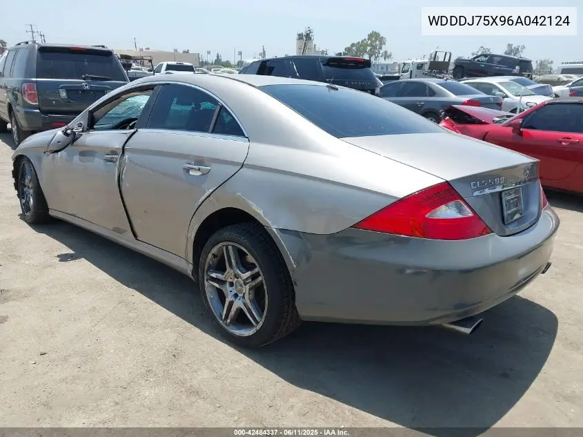 2006 Mercedes-Benz Cls 500 VIN: WDDDJ75X96A042124 Lot: 42484337
