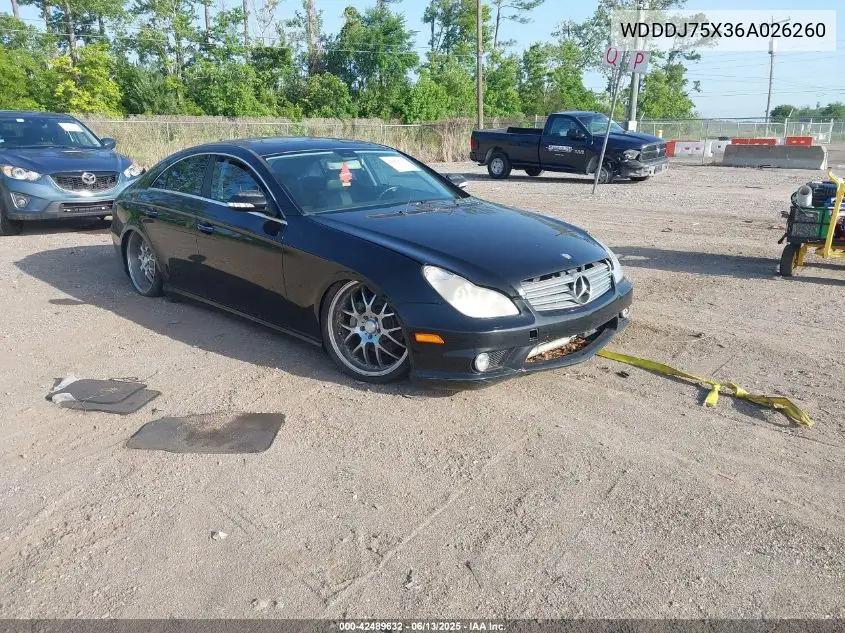 2006 Mercedes-Benz Cls 500 VIN: WDDDJ75X36A026260 Lot: 42489632