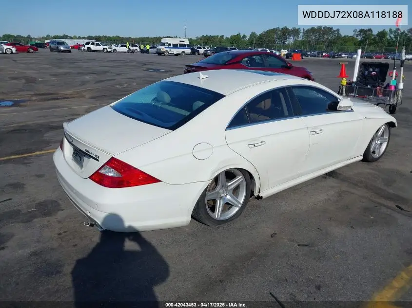 2008 Mercedes-Benz Cls 550 VIN: WDDDJ72X08A118188 Lot: 42043453