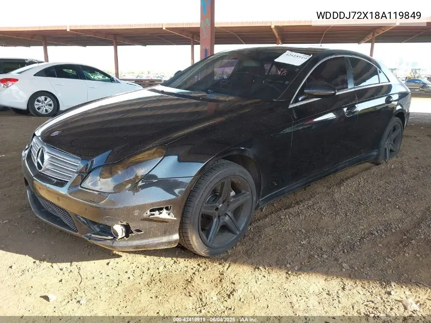 2008 Mercedes-Benz Cls 550 VIN: WDDDJ72X18A119849 Lot: 42418919