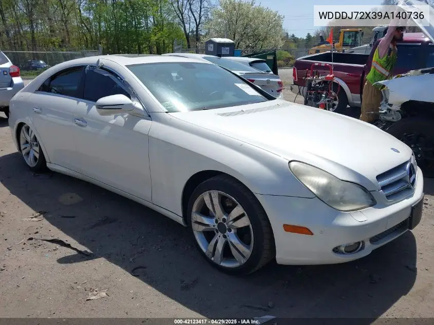 2009 Mercedes-Benz Cls 550 VIN: WDDDJ72X39A140736 Lot: 42123417