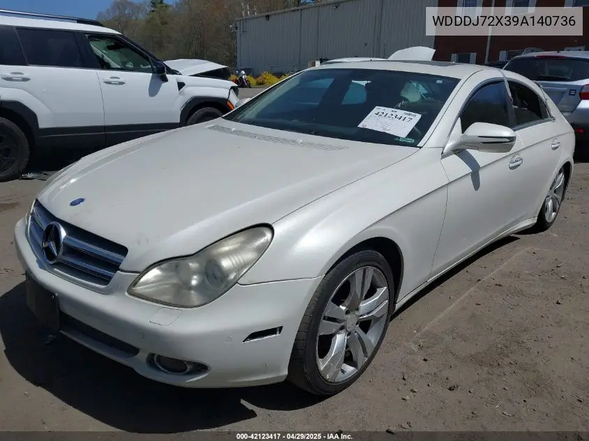2009 Mercedes-Benz Cls 550 VIN: WDDDJ72X39A140736 Lot: 42123417