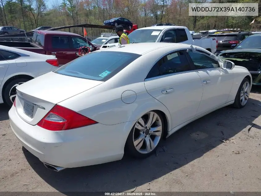 2009 Mercedes-Benz Cls 550 VIN: WDDDJ72X39A140736 Lot: 42123417