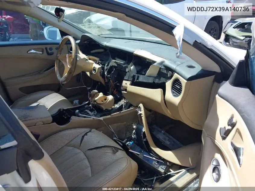 2009 Mercedes-Benz Cls 550 VIN: WDDDJ72X39A140736 Lot: 42123417