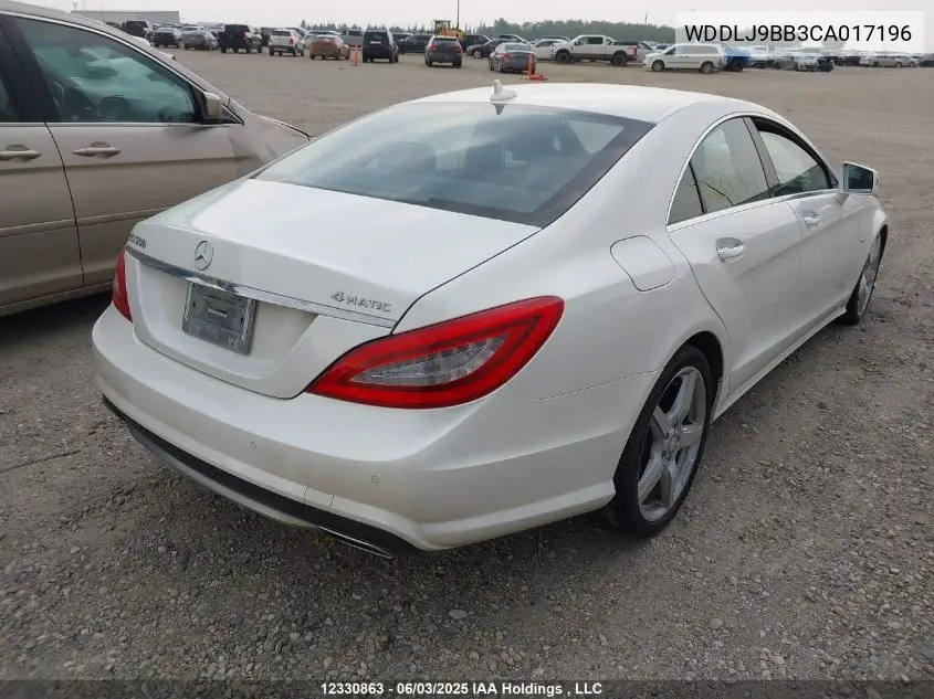 2012 Mercedes-Benz Cls 550 4Matic VIN: WDDLJ9BB3CA017196 Lot: 12330863