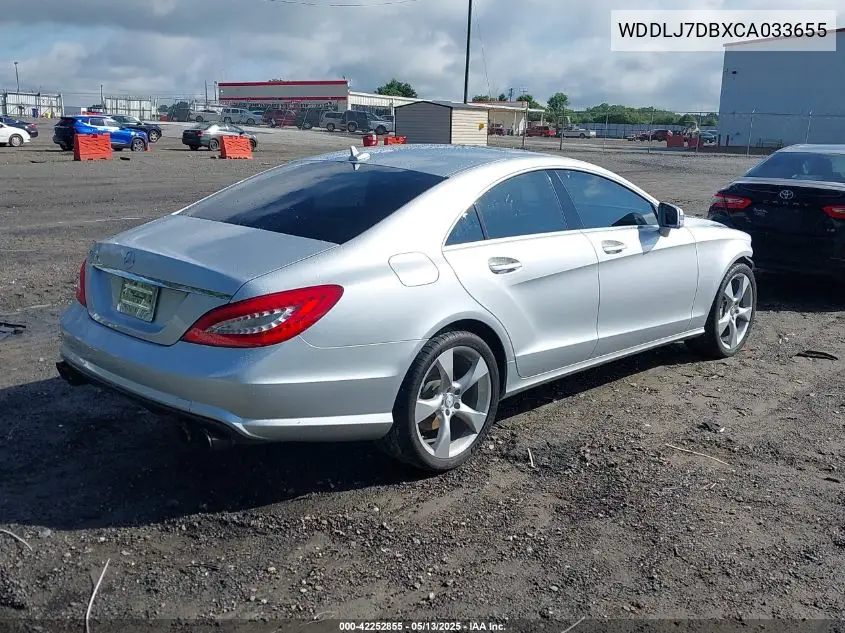 2012 Mercedes-Benz Cls 550 VIN: WDDLJ7DBXCA033655 Lot: 42252855